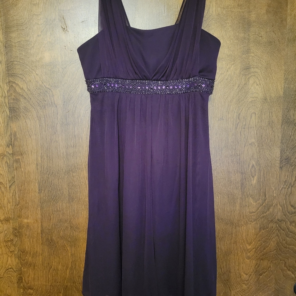 Deep Purple Knee Length Dress